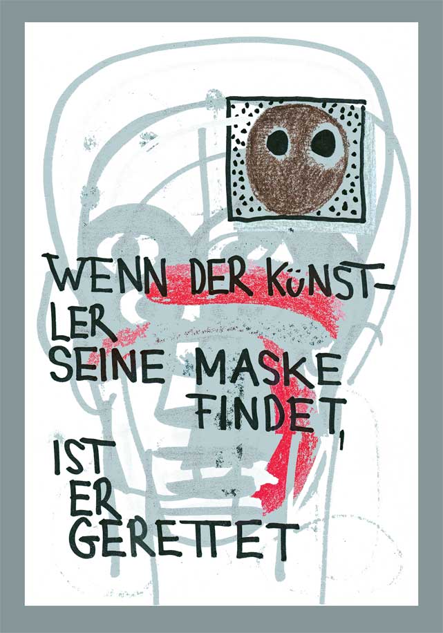 art posters, Uster, Stylized male head