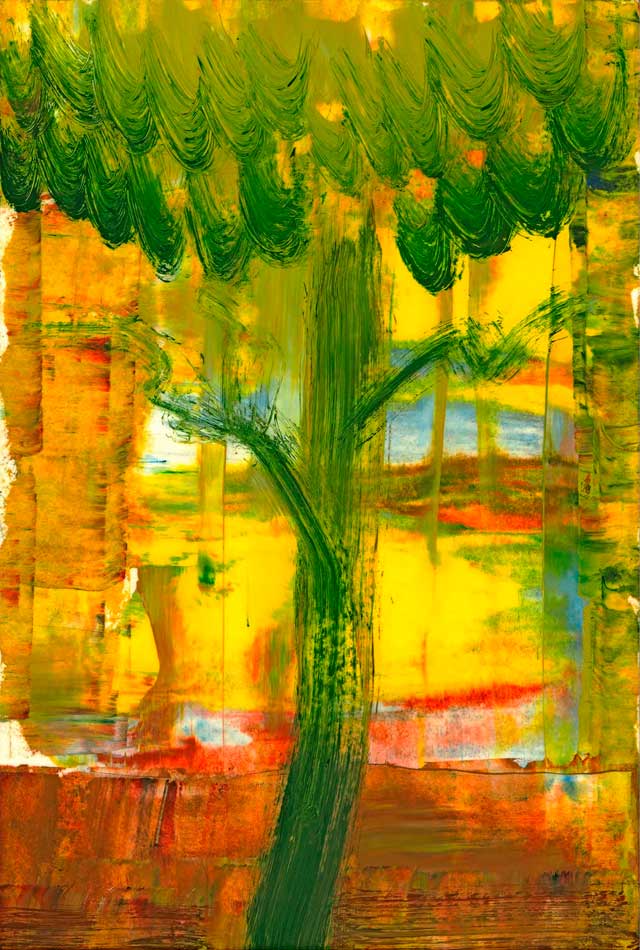 art posters, Uster, Stylized green tree