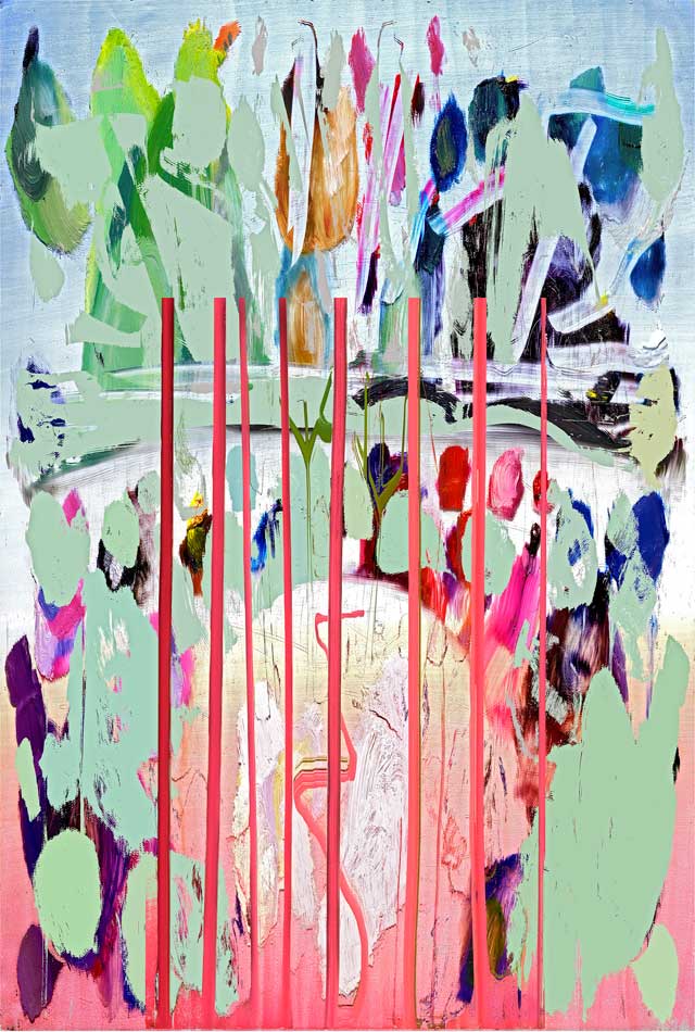 Vertical lines, colour segments