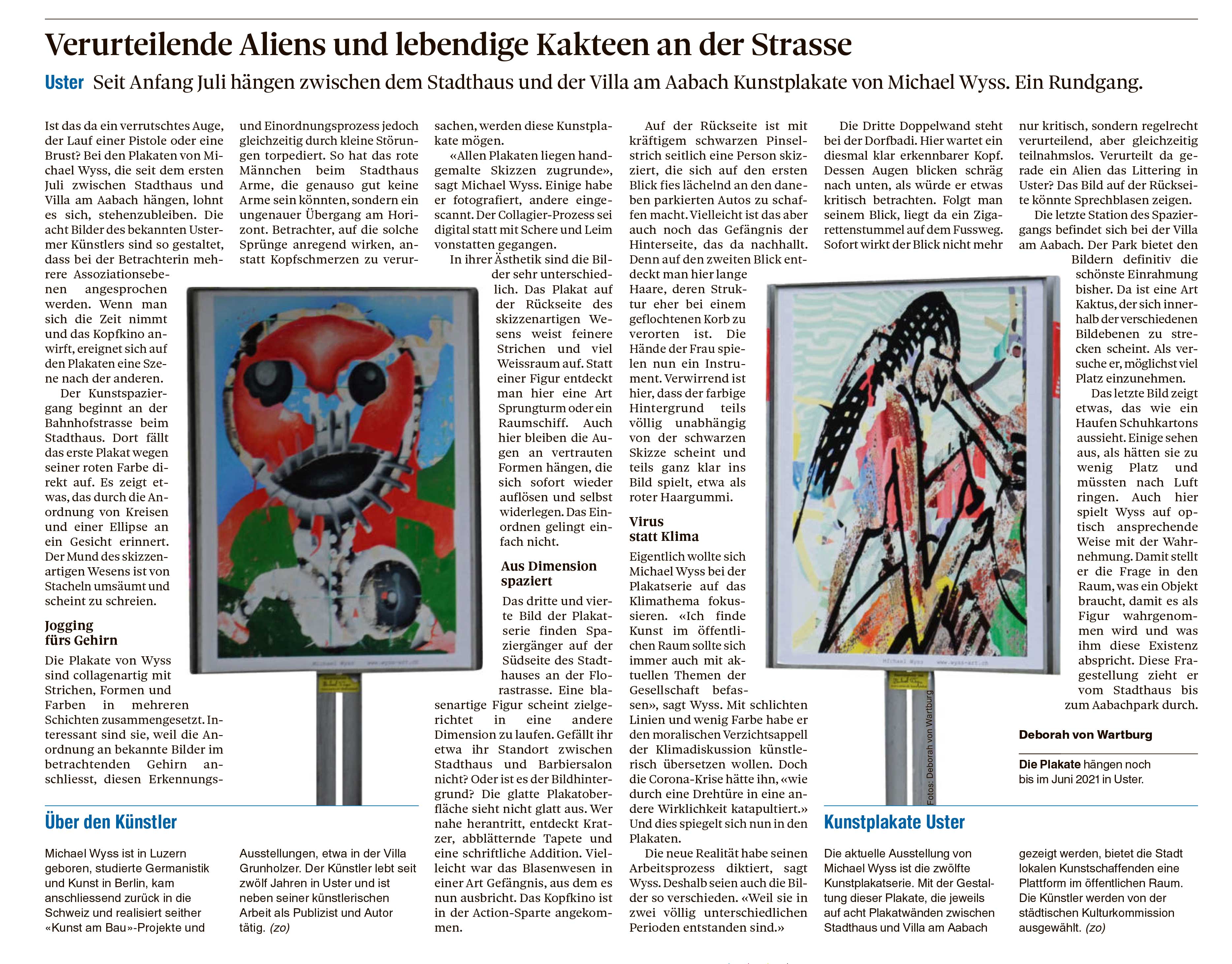 Anzeiger Uster Article Deborah von Wartburg